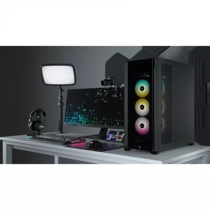 PC korpusas Corsair iCUE 7000X RGB Full Tower juodas