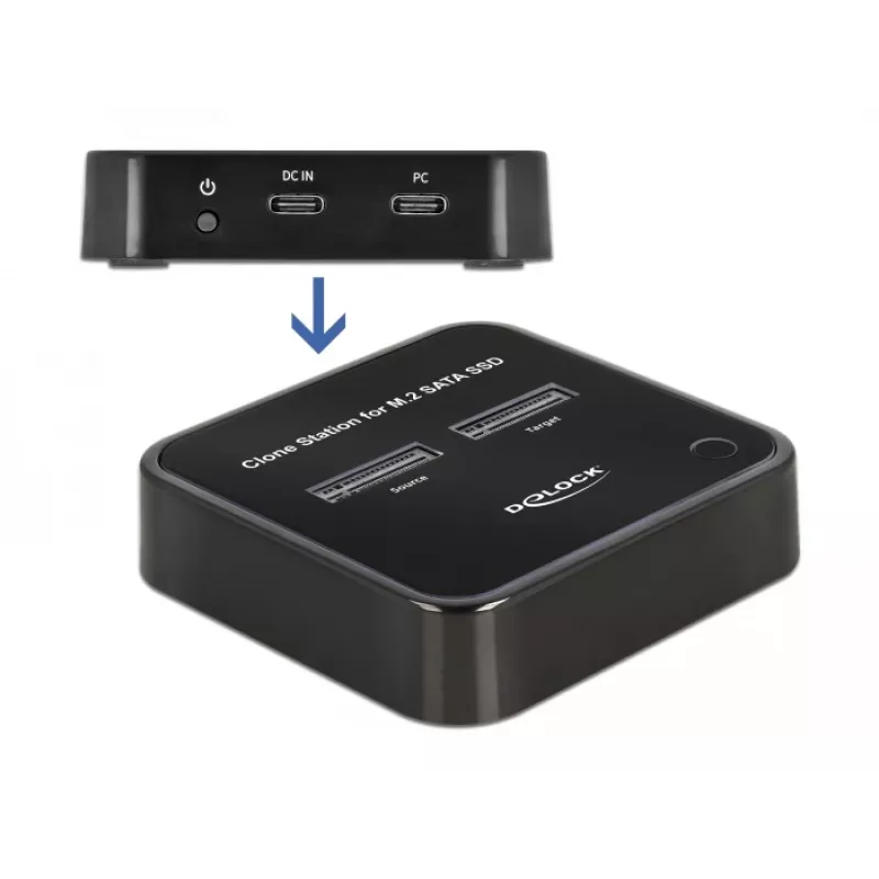 DeLOCK 64178 Docking stotelė USB 3.2 Gen 2 Type-C dviems M.2 SATA SSD