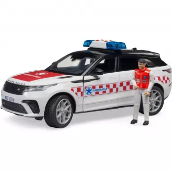 Automobilis Range Rover Velar Fire Engine su figūrėle