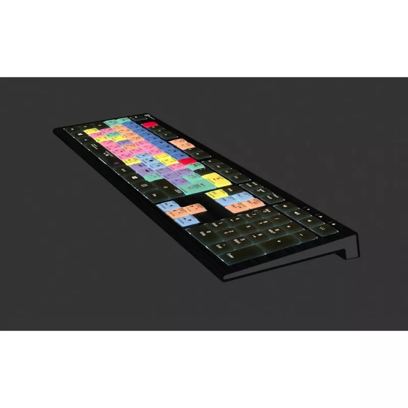 Logickeyboard ASTRA 2 apšviesta klaviatura Adobe Premiere Pro CC vokiškam QWERTZ išdėstymui (LKB-PPROCC-A2PC-DE)