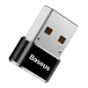 Adapteris Baseus USB (vyriškas) į Type-C (moterišką) juodas