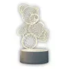 Naktinė lemputė Extralink HOME 3D širdies optinė iliuzija lovos lemputė USB