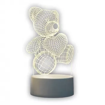 Naktinė lemputė Extralink HOME 3D širdies optinė iliuzija lovos lemputė USB