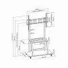 Gembird TVS-100F-01 grindinis stovas televizoriui 2,54 m (100 inch) juodas