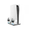 EgoGear SCC5-P5-WH, Įkrovimo sistema, PlayStation 5, Balta, Laidinis, 258 mm, 53 mm