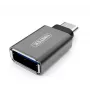 UNITEK Y-A025CGY adapteris USB Type-C į USB Type-A metalinis