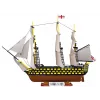 Konstruktorius Cobi HMS Victory — 2517 detalių, detalus istorinis burlaivio modelis
