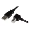 StarTech.com USBAB2MR USB 2.0 A–B kabelis su kampiniu B kištuku, kištukas/kištukas, 2 m, juodas