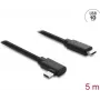 DELOCK aktyvus optinis USB Type-C į Type-C laidas 10 Gbps, kampuoti kištukai, 5 m