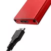 QOLTEC 51831 išorinis SSD dėklas M.2 SATA diskams, USB 3.0, raudonas, iki 2 TB, 30 mm, 4 diskai