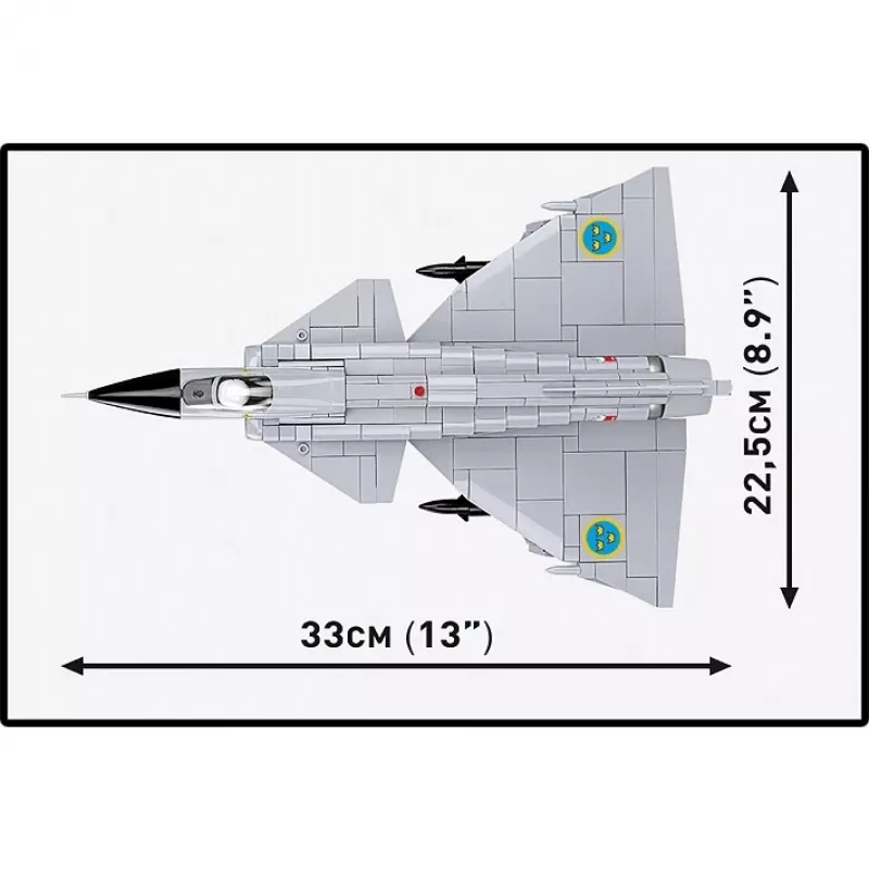 Cobi blokelių rinkinys Saab AJ 37 Viggen, 881 detalė