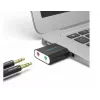 Vention išorinė USB garso plokštė juoda metalinė