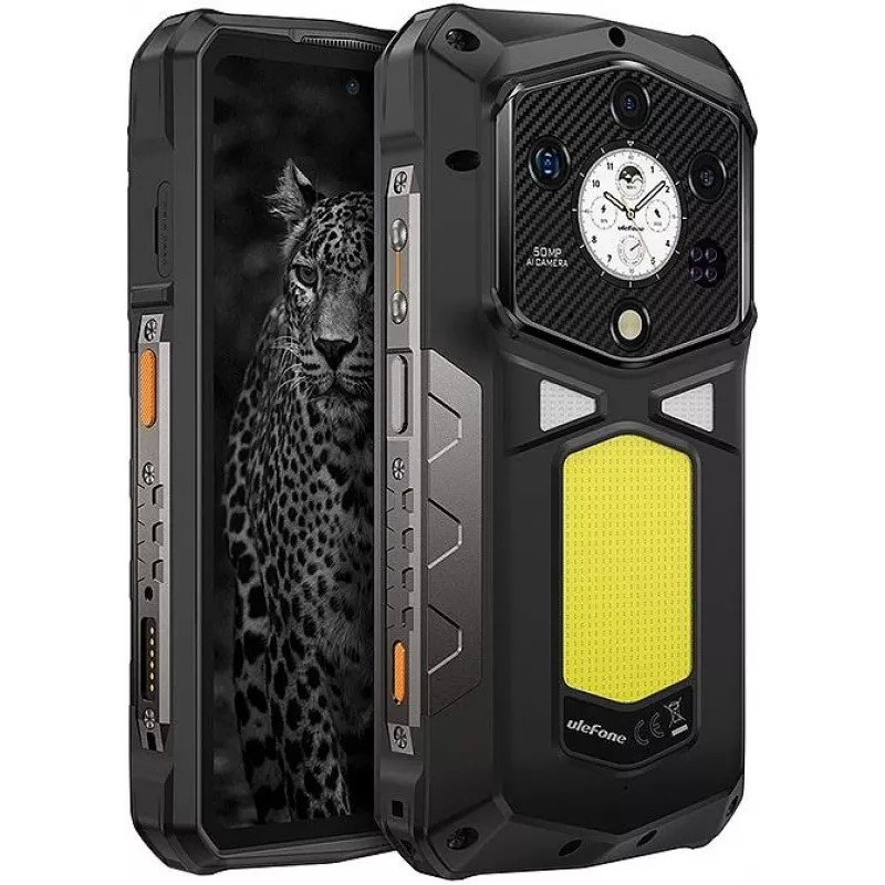 UleFone Armor 29 Ultra 6,67 colio FHD+ ekranas, MediaTek Dimensity 9300+, 16 GB RAM, 5G, Dual SIM, 21200 mAh baterija, juoda
