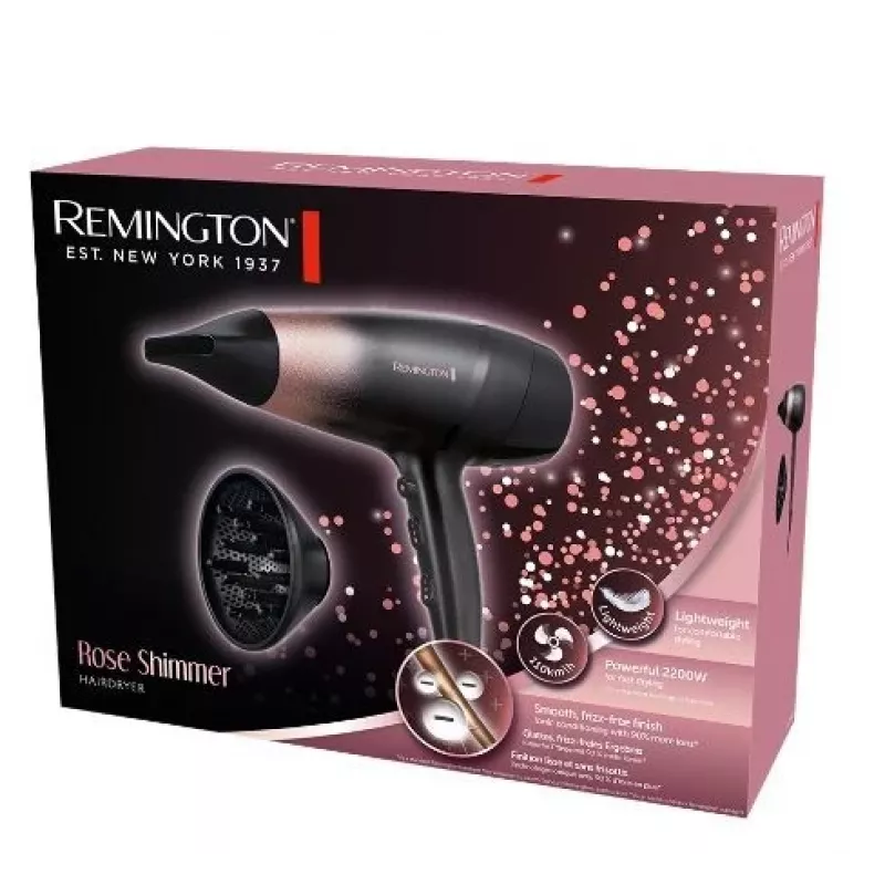 Plaukų džiovintuvas Remington Asciugacap.2200e 3temp/2vel Rose Shimm