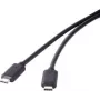 USB 3.1 Gen 2 kabelis Renkforce 1460356 — 1x USB-C jungtis, 0,50 m, juodas
