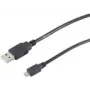 USB laidas S/CONN 77185-HQ 5m USB 2.0 A – Micro-USB B juodas