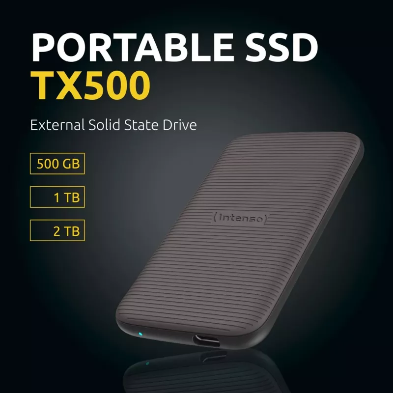 Intenso TX500 1TB išorinis SSD diskas USB Type-C 3.2 Gen 2 rudas
