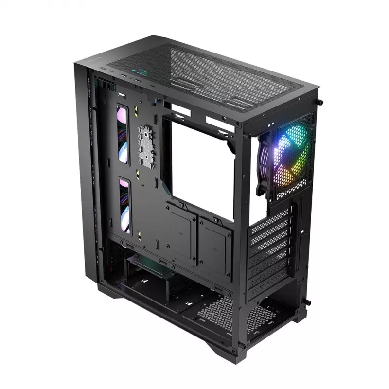 Logic DART PRO ARGB MIDI USB-C PC Case Black – korpusas su tinkleliu ir ventiliatoriais