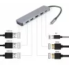 Gembird A-CM-COMBO3-03 USB Type-C 3-in-1 kelių prievadų adapteris (stotelė + HDMI + PD)