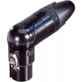 Neutrik XLR jungties lizdas, kampuotas, 7 kontaktų, juodas NC7FRX-B (1 vnt.)