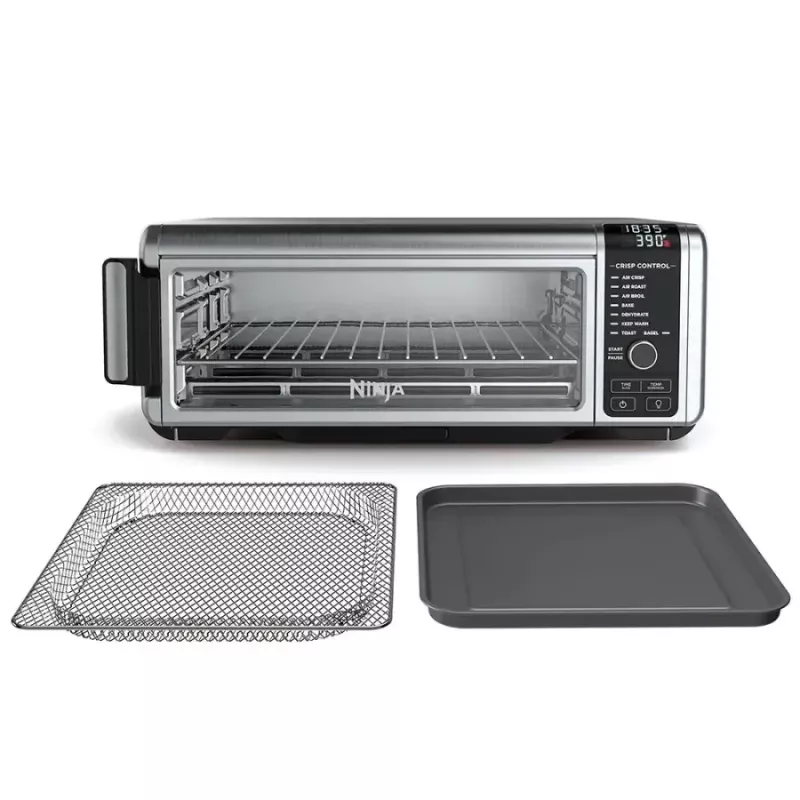 Ninja SP101 Vienvietis 10 L Laisvai pastatomas 2400 W Karšto oro gruzdintuvas Juodas, Nerūdijantis plienas