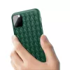 Minkštas apsauginis dėklas Devia iPhone 11 Pro Max su pynimo raštu, žalias