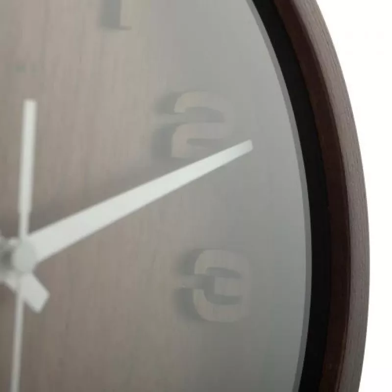 NeXtime 5192gs Wood Wood Small sieninis laikrodis, 22x20 cm, medinis, pilkas