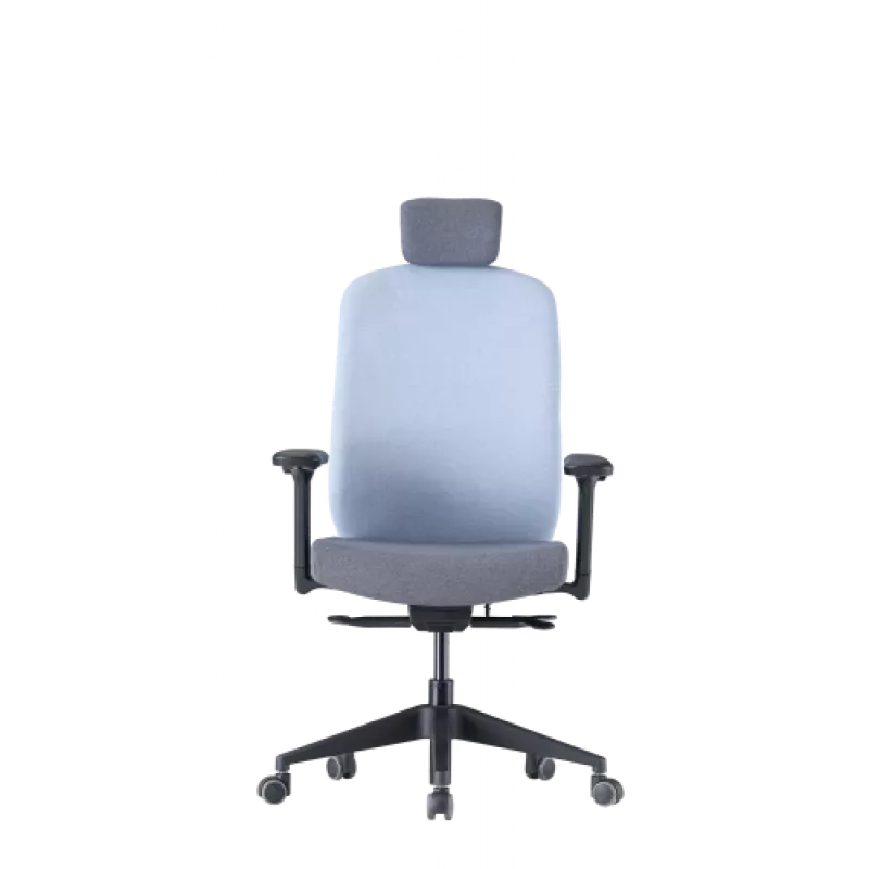 Ergonomiška biuro kėdė Up Up Athene juoda, pilka + mėlynas audinys