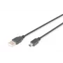 ASM AK-300108-018-S ASSMANN laidas USB 2.0 HighSpeed CanonTip USB A / miniUSB B (5 kontaktų) kištukas 1,8 m