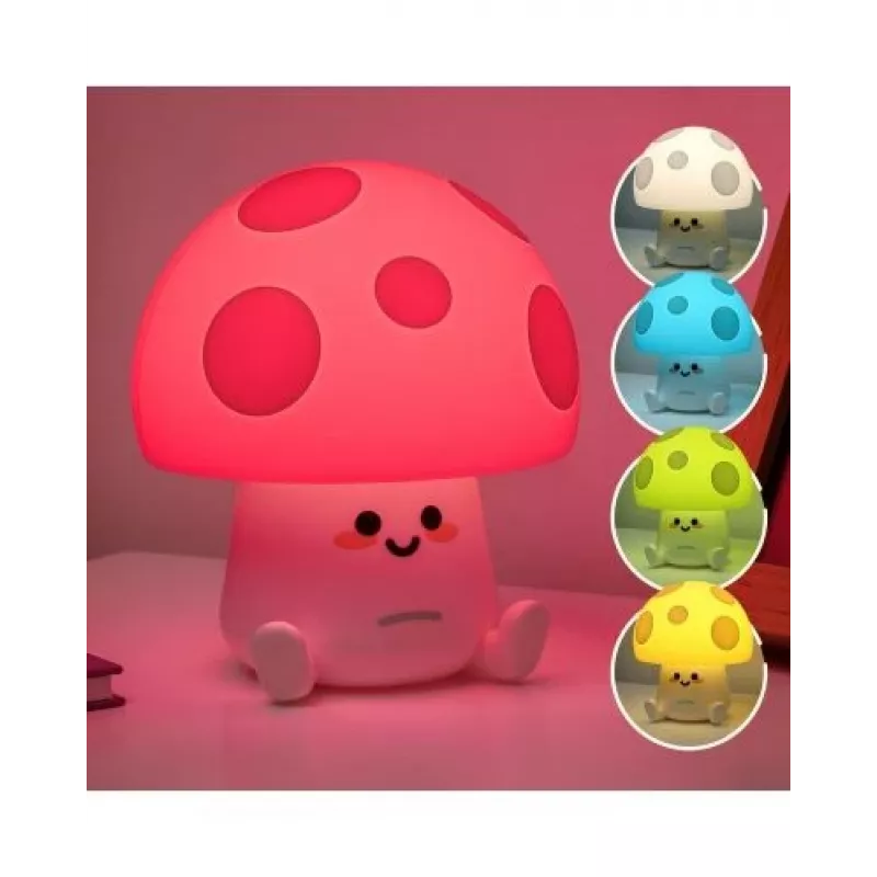 Stalinė lempa Paladone Fun Guy Mushroom Light – naujoviška LED lempa grybo formos, skirta naktiniam staliukui