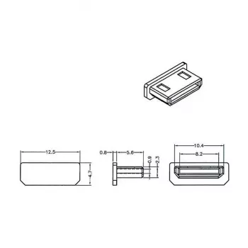 Apsauginis dangtelis HDMI mini-C jungtims DeLOCK 64028