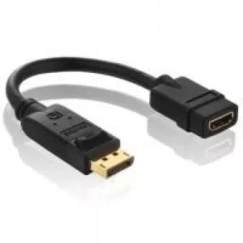 Purelink PureInstall PI155 – vaizdo / garso adapteris DisplayPort / HDMI – 28 AWG – DisplayPort (kištukas) – HDMI, 19 kontaktų (lizdas) – 10 cm – ekranuotas – juodas (PI155)