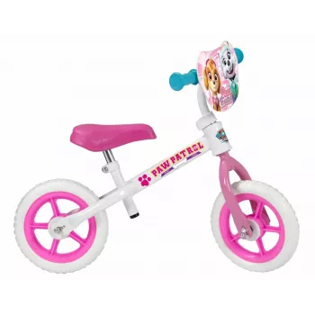 Vientuolis dviratis Toimsa PAW PATROL 25,4 cm (10 col.) plieninis rėmas – vaikiškas dviratis, baltas įvairiaspalvis