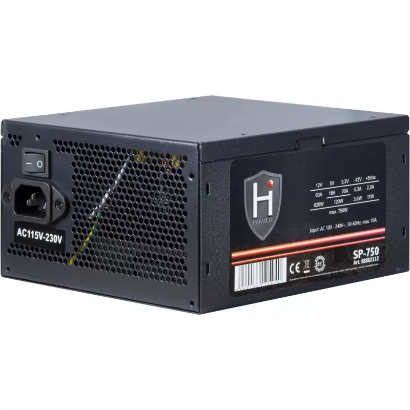 Inter-tech 88882112 Black 750 W maitinimo blokas