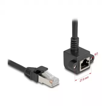DeLOCK 81041 tinklo kabelis RJ-45 Cat6 0,5 m juodas