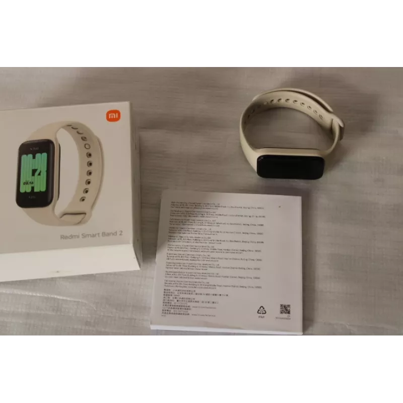 IŠPARDAVIMAS. Xiaomi Redmi Smart Band 2 | Kūno rengybos apyrankė | Liečiamas ekranas | Širdies ritmo matuoklis | Atspari vandeniui | Bluetooth | NAUDOTA, BE ĮKROVIKLIO | Dramblio kaulo spalva