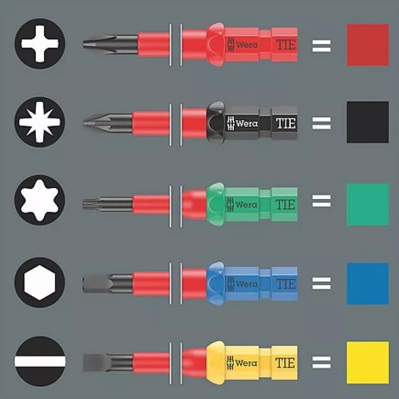 Atsuktuvų rinkinys Wera Kraftform Kompakt VDE 60 iS izoliuotas 50 mm