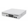 Valdomas L3 jungiklis MikroTik CRS310-8G+2S+IN — 8× 2.5G RJ-45, 2× SFP+, PoE, 1U stovo montavimui, baltas