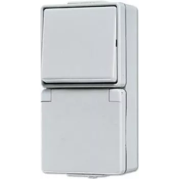 JUNG 676 W – Baltas jungiklis 250V 10A 70x47 mm