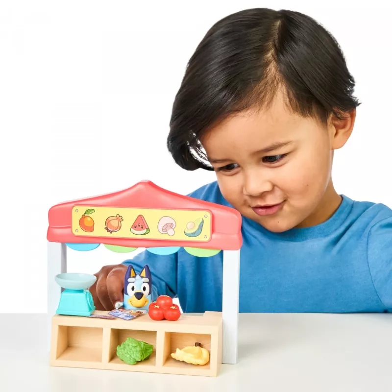 Mini Bluey maisto prekių parduotuvėlės figūrėlių rinkinys TMTOYS BLU17555 – mažos figūrėlės vaidmenų žaidimams