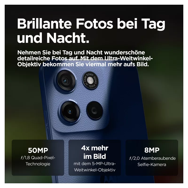 Motorola moto g15 17,1 cm (6,72 col.) Dual SIM Android 15 4G USB Type-C 8 GB 256 GB 5200 mAh Navy