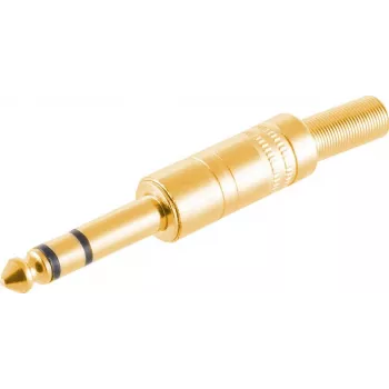 Stereokištukas ShiverPeaks 50200-G 6,3 mm auksuotas metalinis jungtis