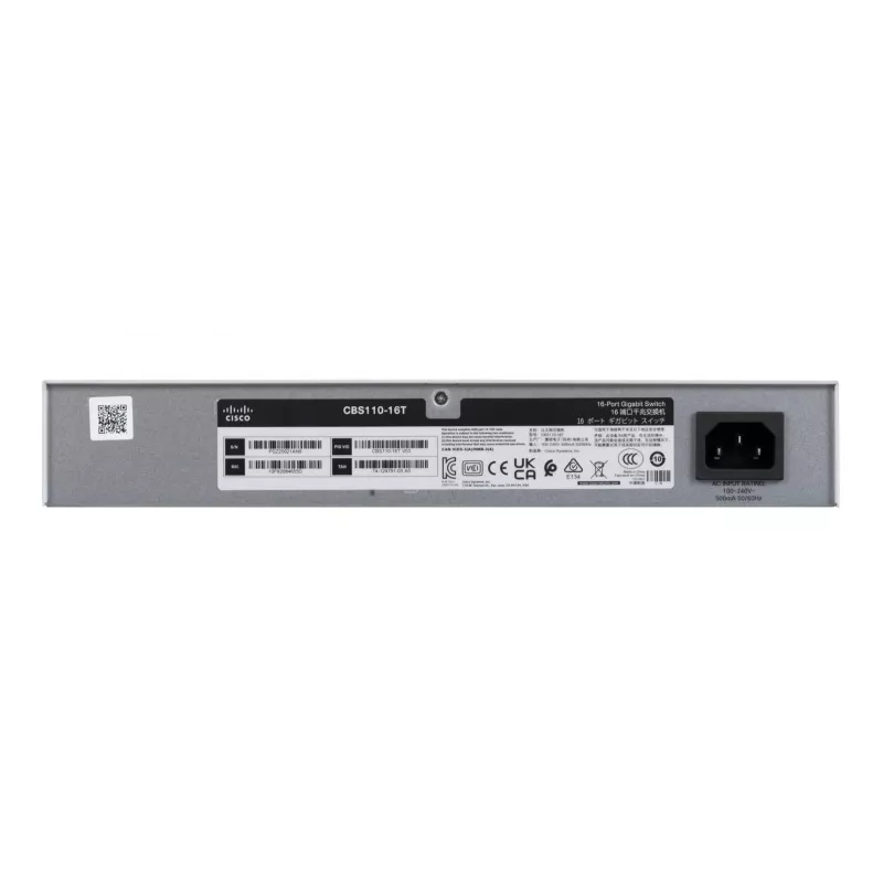 Jungiklis Cisco CBS110 nevaldomas L2 Gigabit Ethernet 16x RJ-45 (10/100/1000), 1U, 32 Gbps