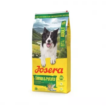Sausas šunų ėdalas JOSERA Adult Salmon & Potato 12,5 kg — suaugusių šunų priežiūrai, lašiša ir bulvės