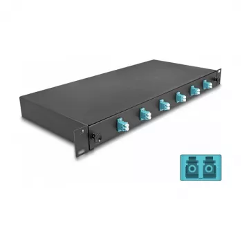 Šviesolaidžio sankabos dėžė DeLOCK 66998 Juodas Metalas 482x220x44mm