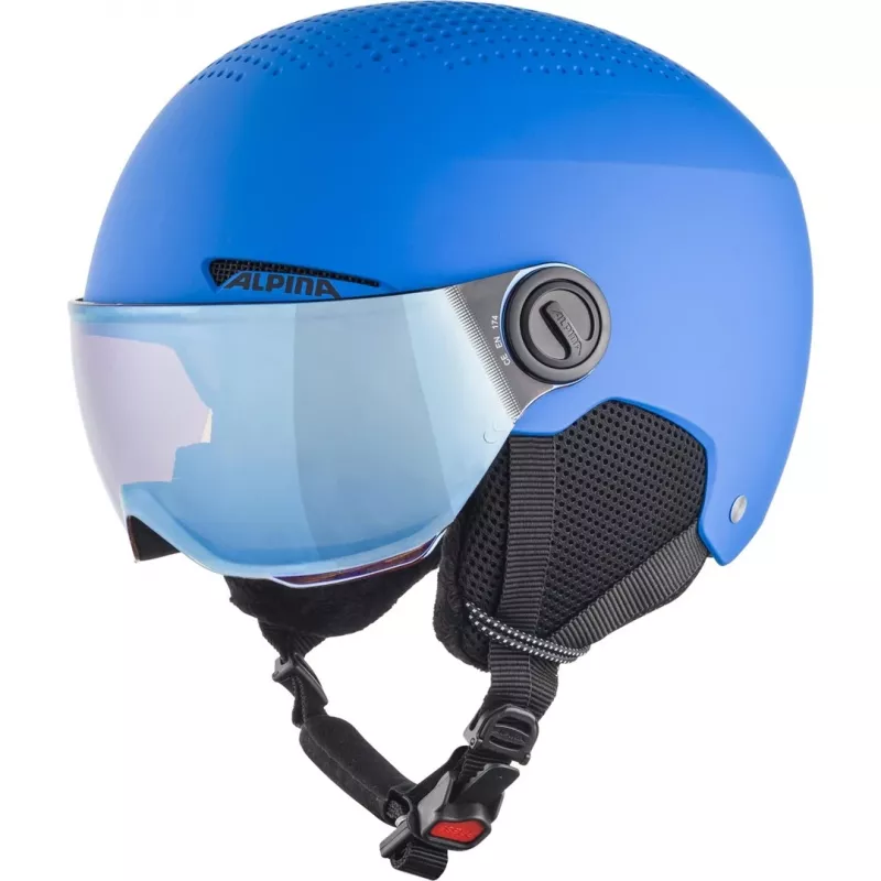 Vaikiškas slidinėjimo šalmas ALPINA ZUPO VISOR QLite su skydeliu, 54–58 cm