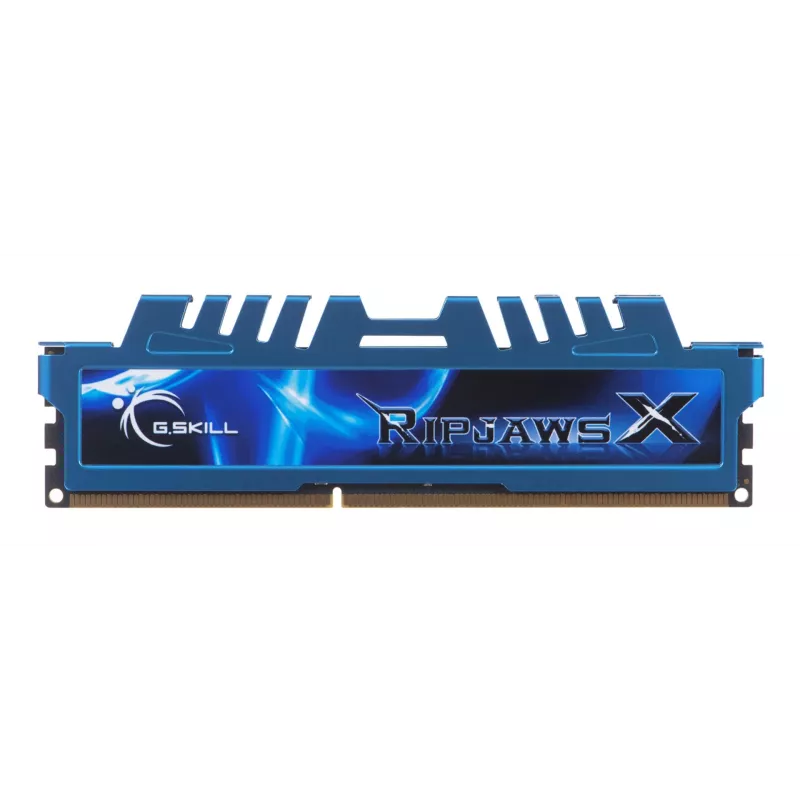G.Skill 16GB Ripjaws X dviejų kanalų atminties rinkinys - mėlyna (2x 8GB, DDR3 1600MHz, 1,5V, F3-1600C9D-16GXM, XMP paruoštas)