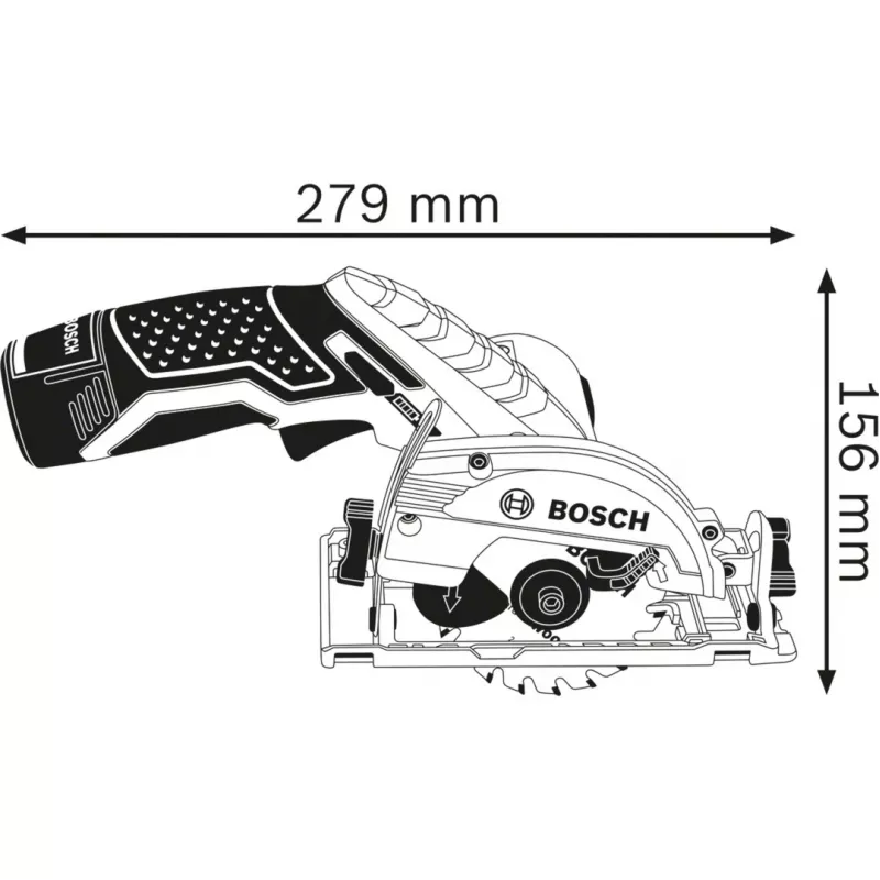 Belaidis rankinis diskinis pjūklas GKS 12V-26 Professional, 12V (mėlyna/juoda, 2x Ličio jonų akumuliatorius 3,0 Ah, su L-BOXX)