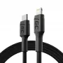 Laidas Lightning – USB‑C Green Cell KABGC07, 1 m, juodas, Lightning (vyriškas) – USB‑C (vyriškas), 480 Mbps