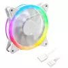 Sharkoon Shark Blades PWM RGB 120 mm kompiuterio korpuso ventiliatorius, 400–1400 apsukų per minutę, baltas